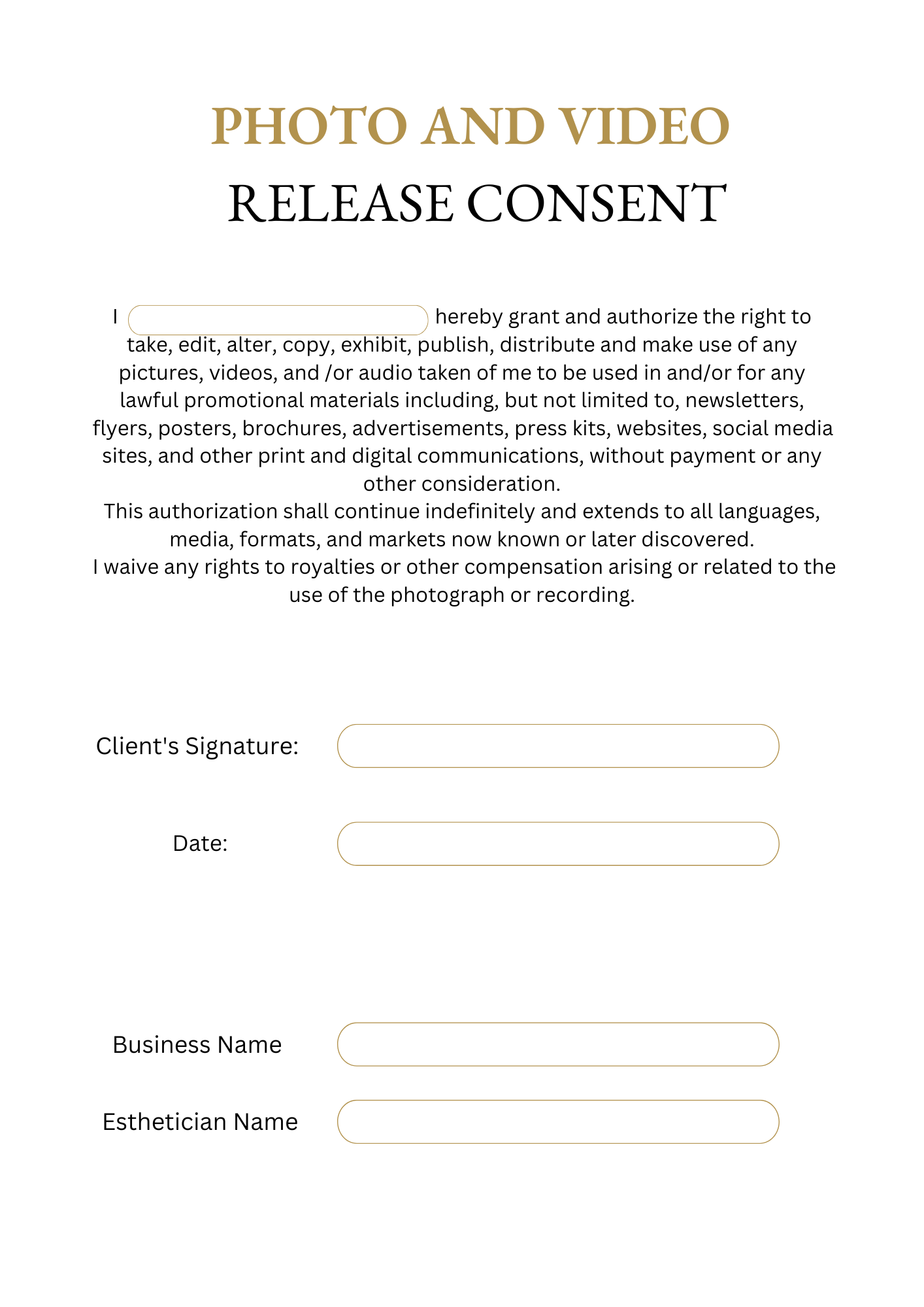 FACIAL SKINCARE CONSENT AND INTAKE FORM