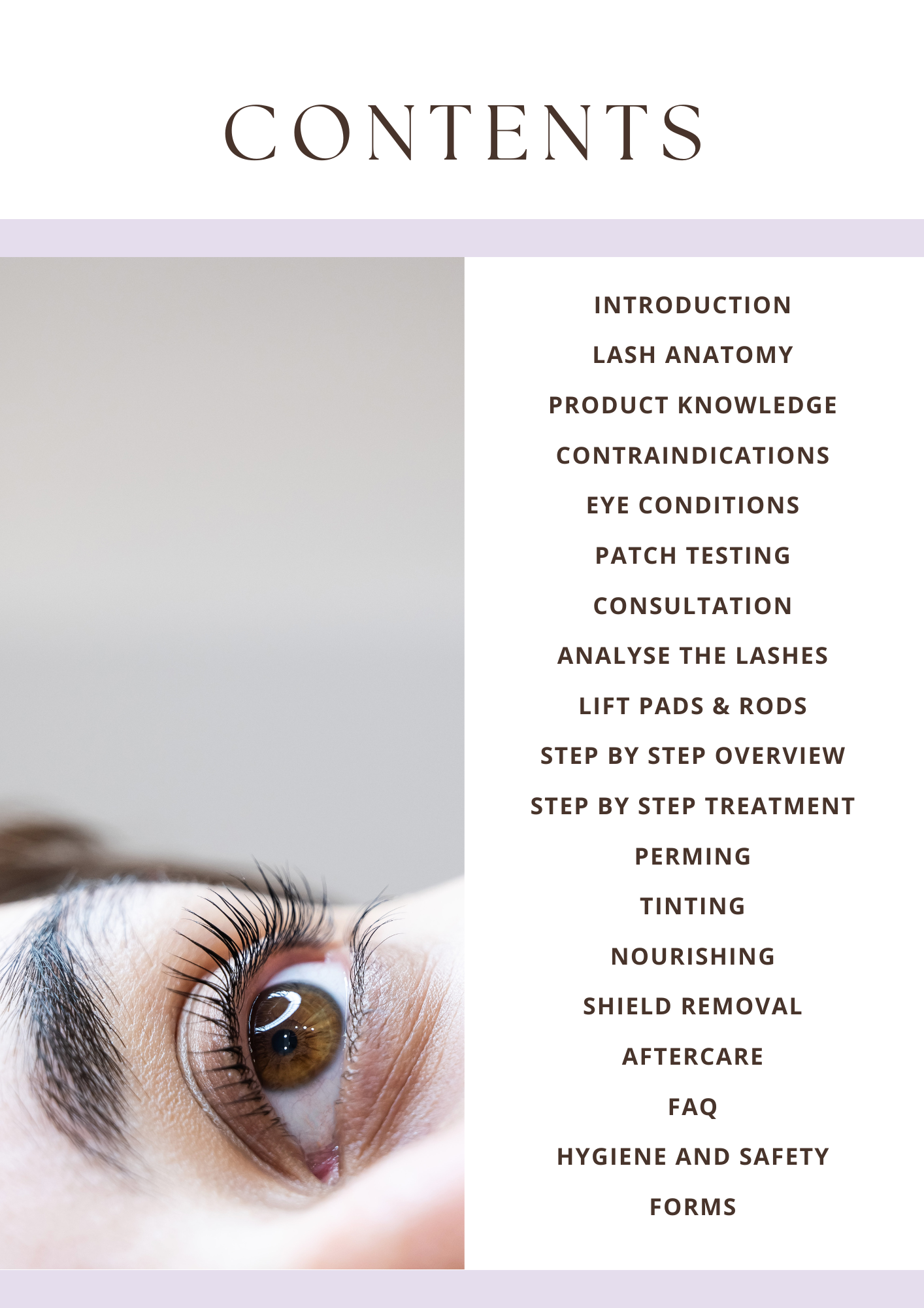 LASH LIFT AND TINTING MANUAL